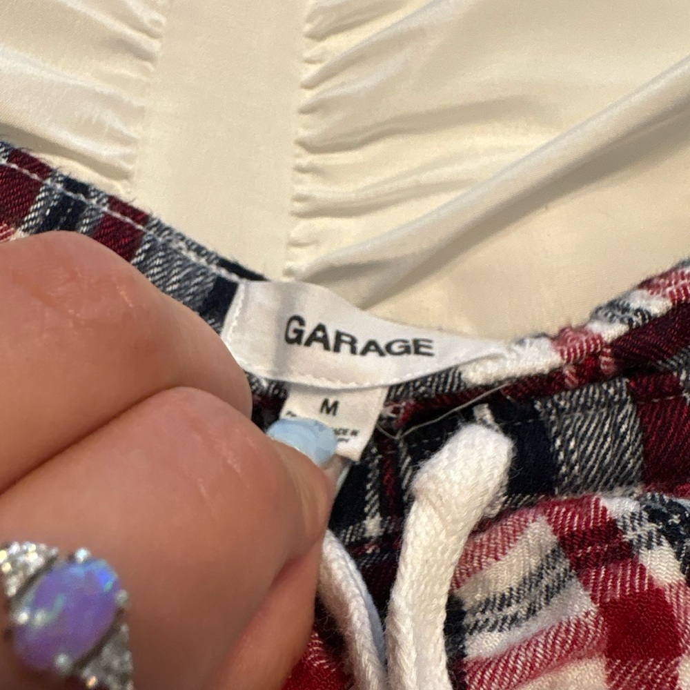 Garage Red and White Checkered Shorts - Picture 2 of 4